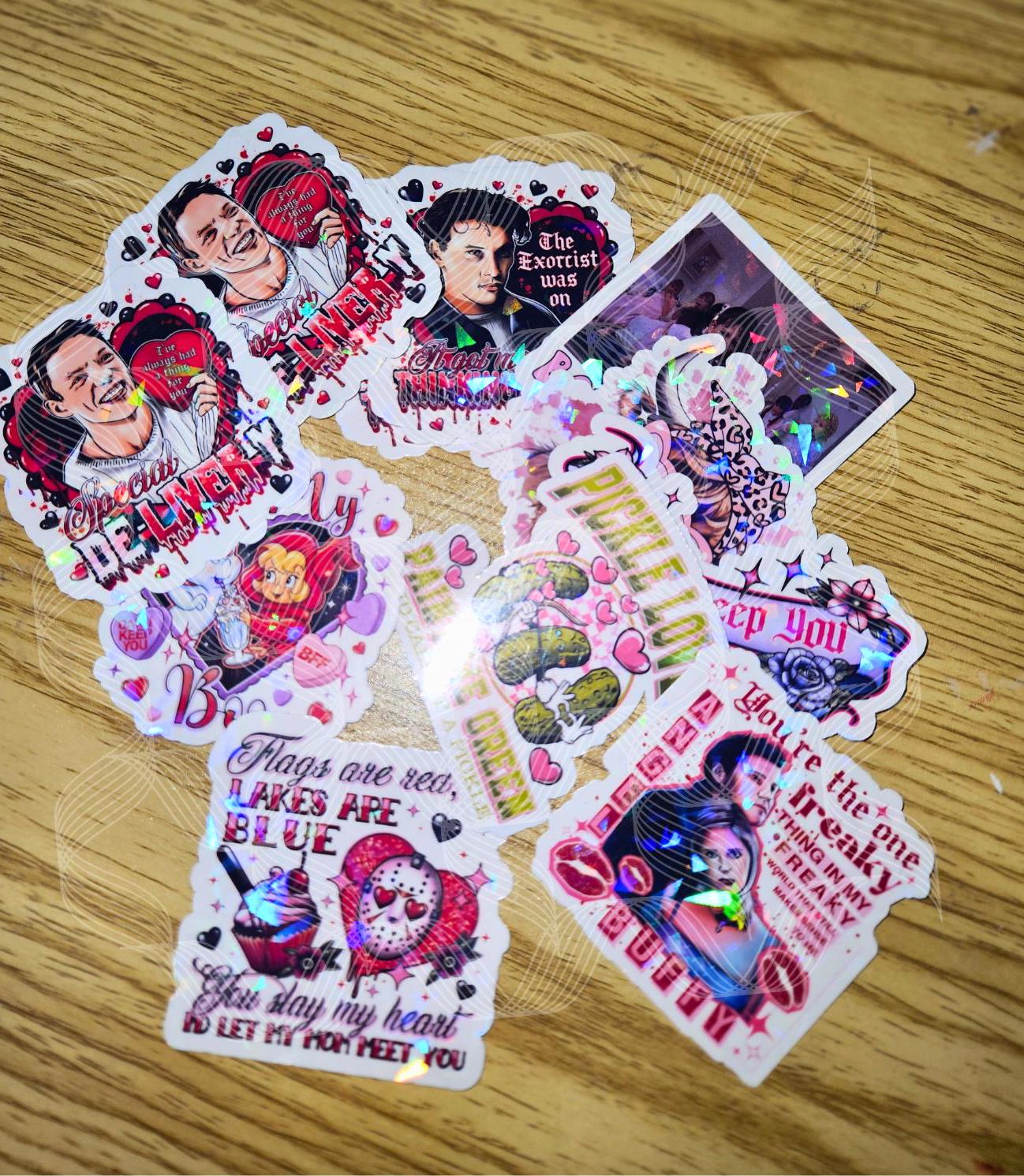 Horror Valentine, Billy Loomis Scream,Movie, Valentine, Scream Horror, Holographic Sticker