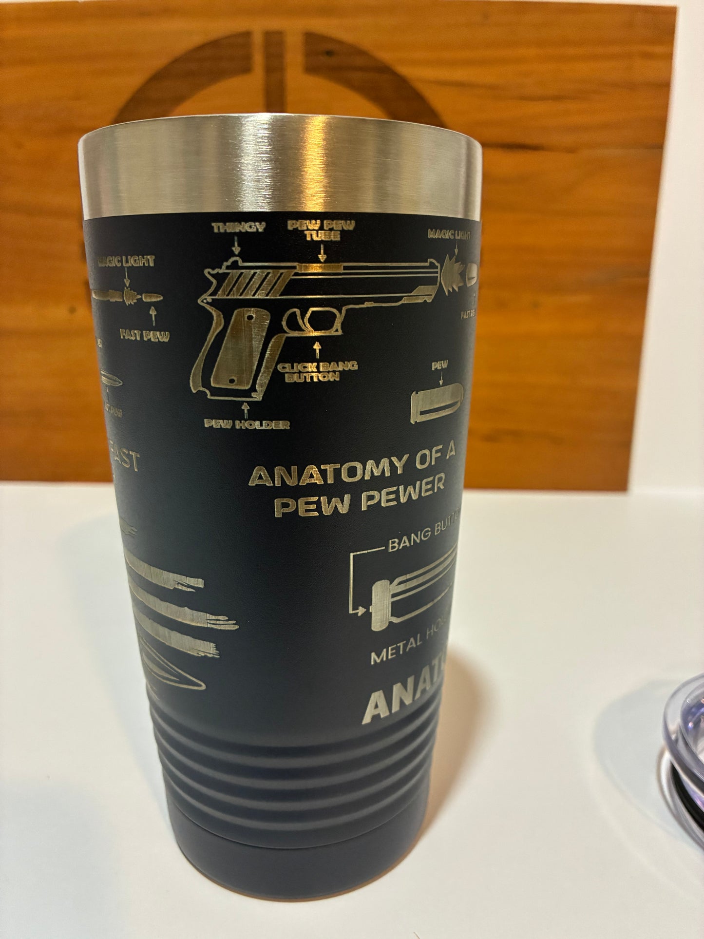 AR Rifle 20oz Tumbler – Laser Engraved Stainless Steel – Tactical Coffee Cup for Gun Lovers & Veterans Laser Engraved Tumbler