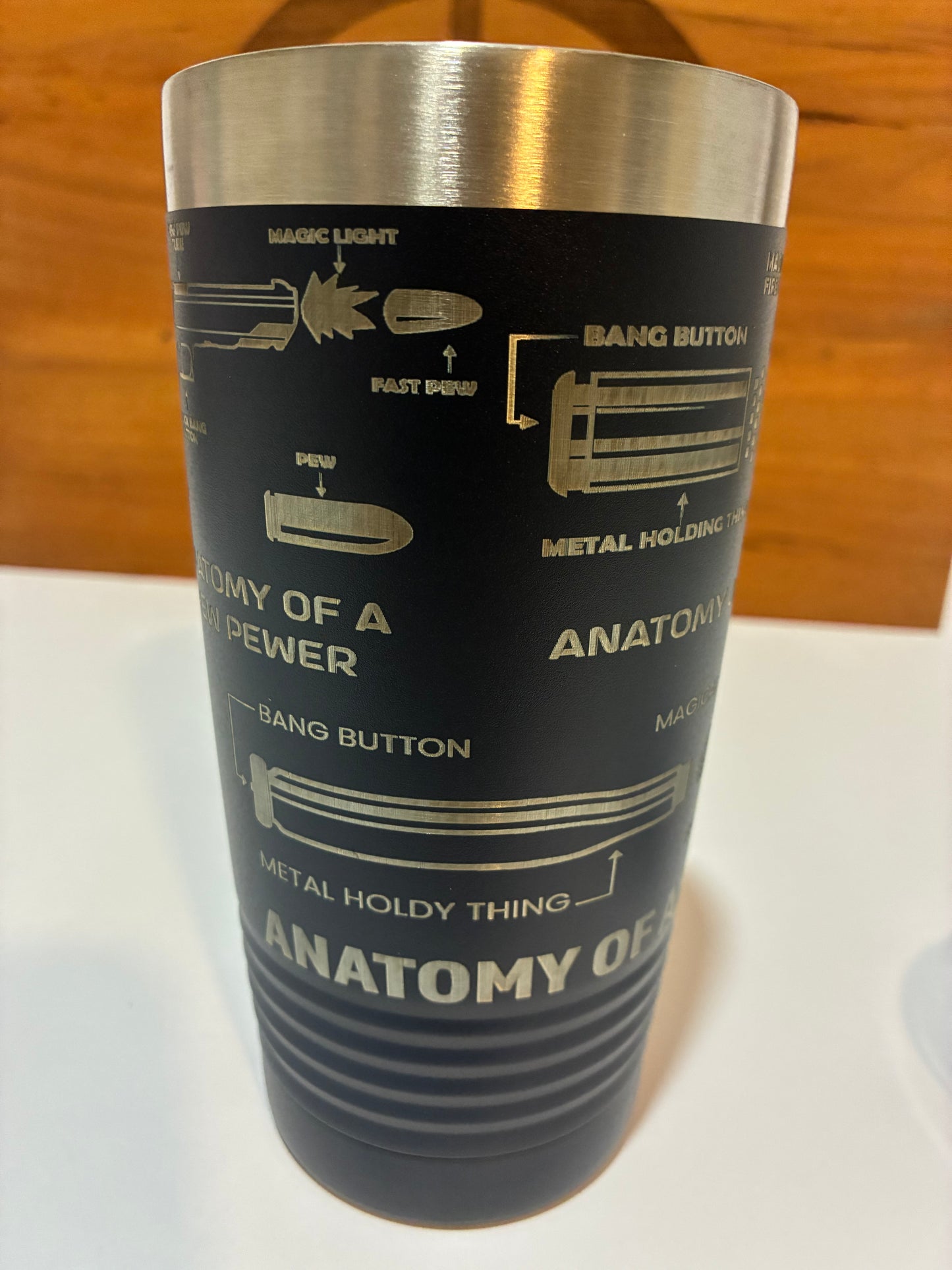 AR Rifle 20oz Tumbler – Laser Engraved Stainless Steel – Tactical Coffee Cup for Gun Lovers & Veterans Laser Engraved Tumbler