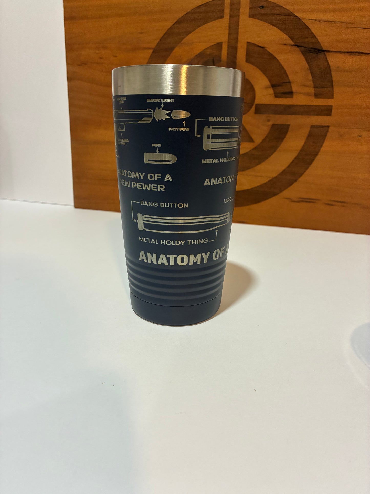 AR Rifle 20oz Tumbler – Laser Engraved Stainless Steel – Tactical Coffee Cup for Gun Lovers & Veterans Laser Engraved Tumbler