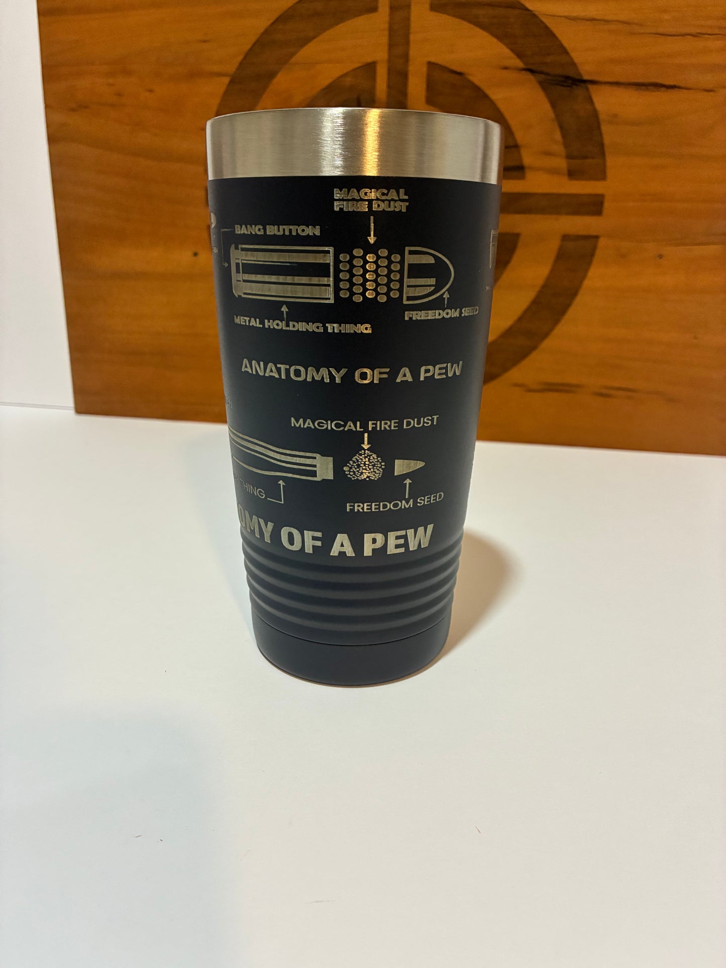 AR Rifle 20oz Tumbler – Laser Engraved Stainless Steel – Tactical Coffee Cup for Gun Lovers & Veterans Laser Engraved Tumbler