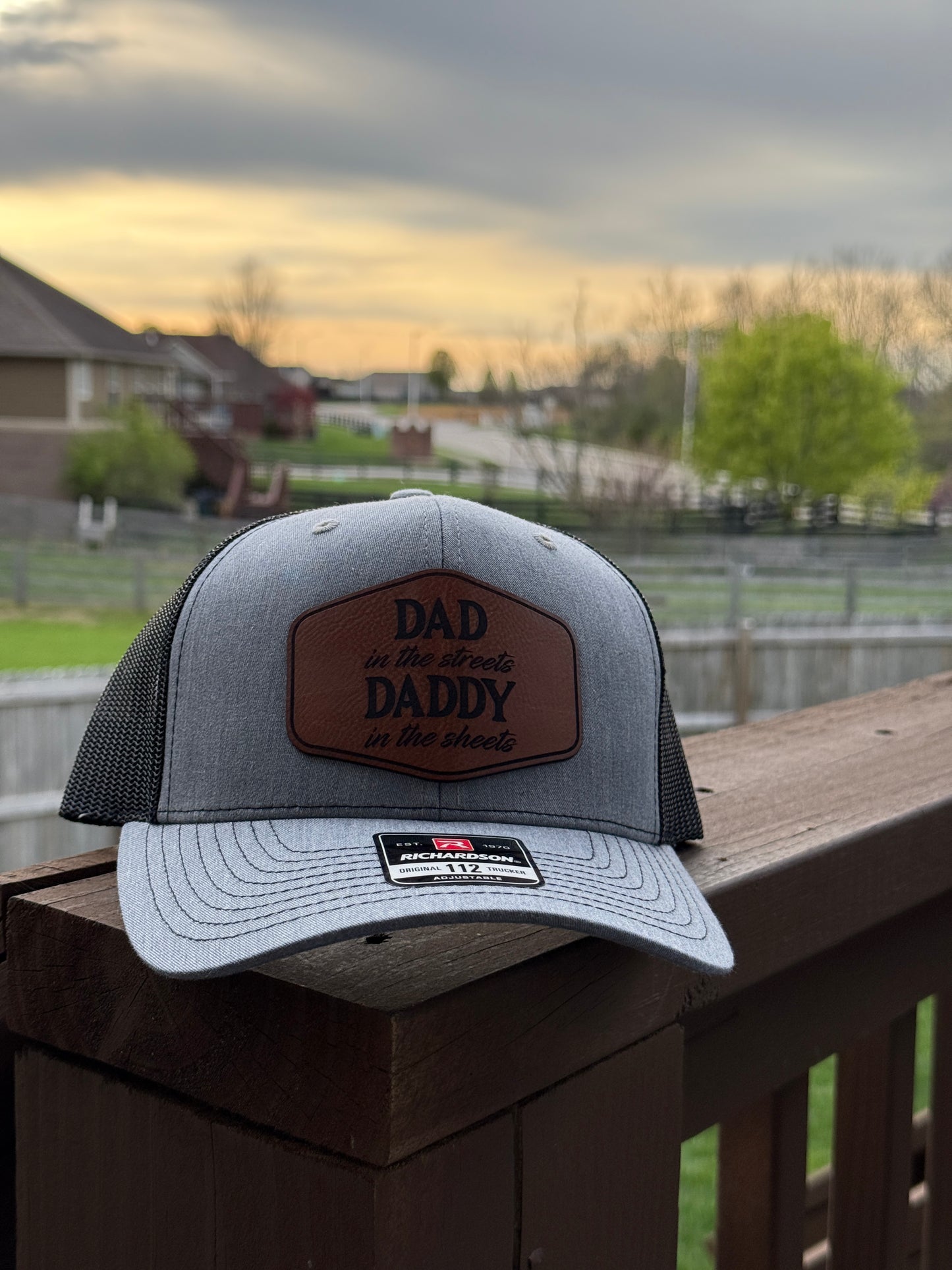 Dad in the Streets, Daddy in the Sheets – Leather Patch Hat