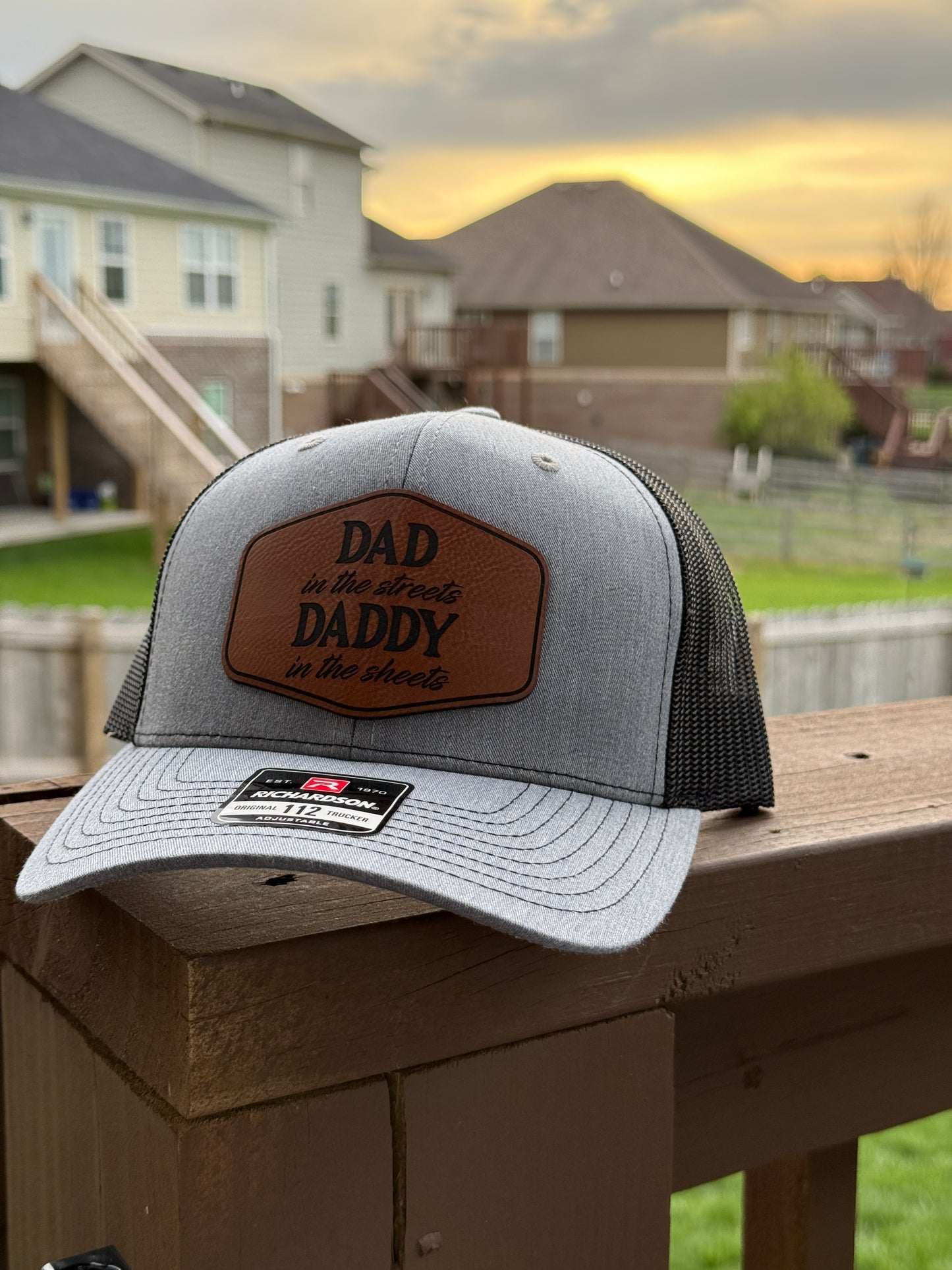Dad in the Streets, Daddy in the Sheets – Leather Patch Hat