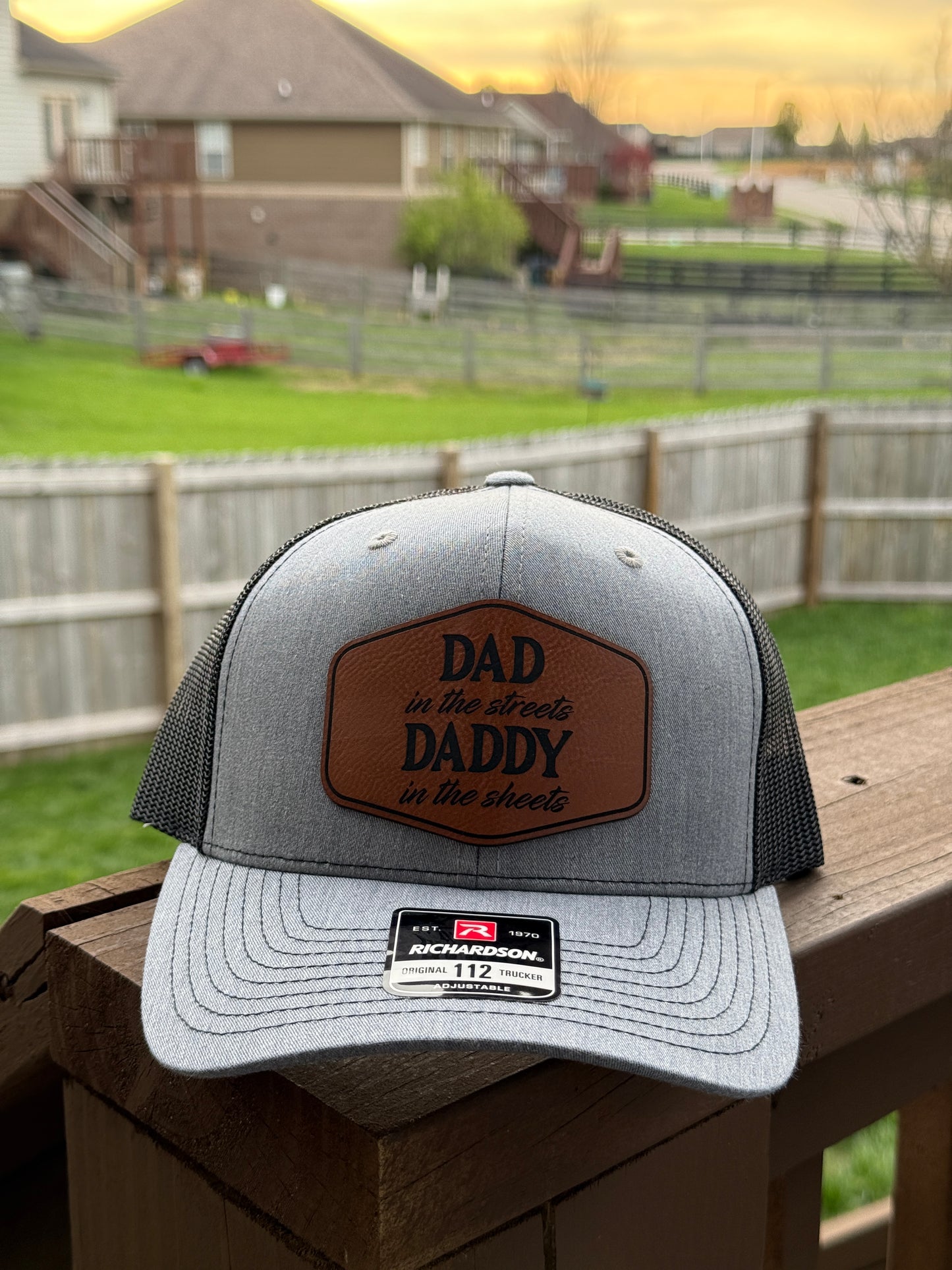 Dad in the Streets, Daddy in the Sheets – Leather Patch Hat