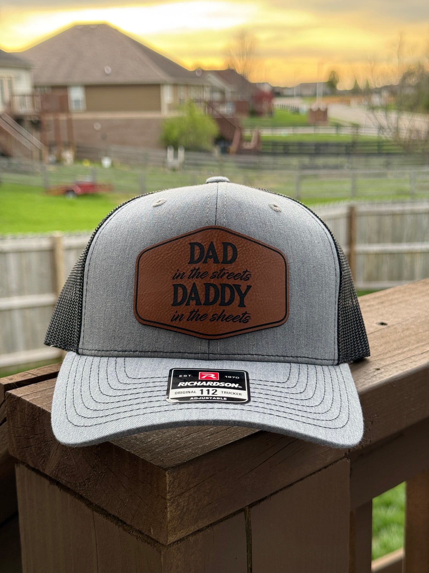 Dad in the Streets, Daddy in the Sheets – Leather Patch Hat