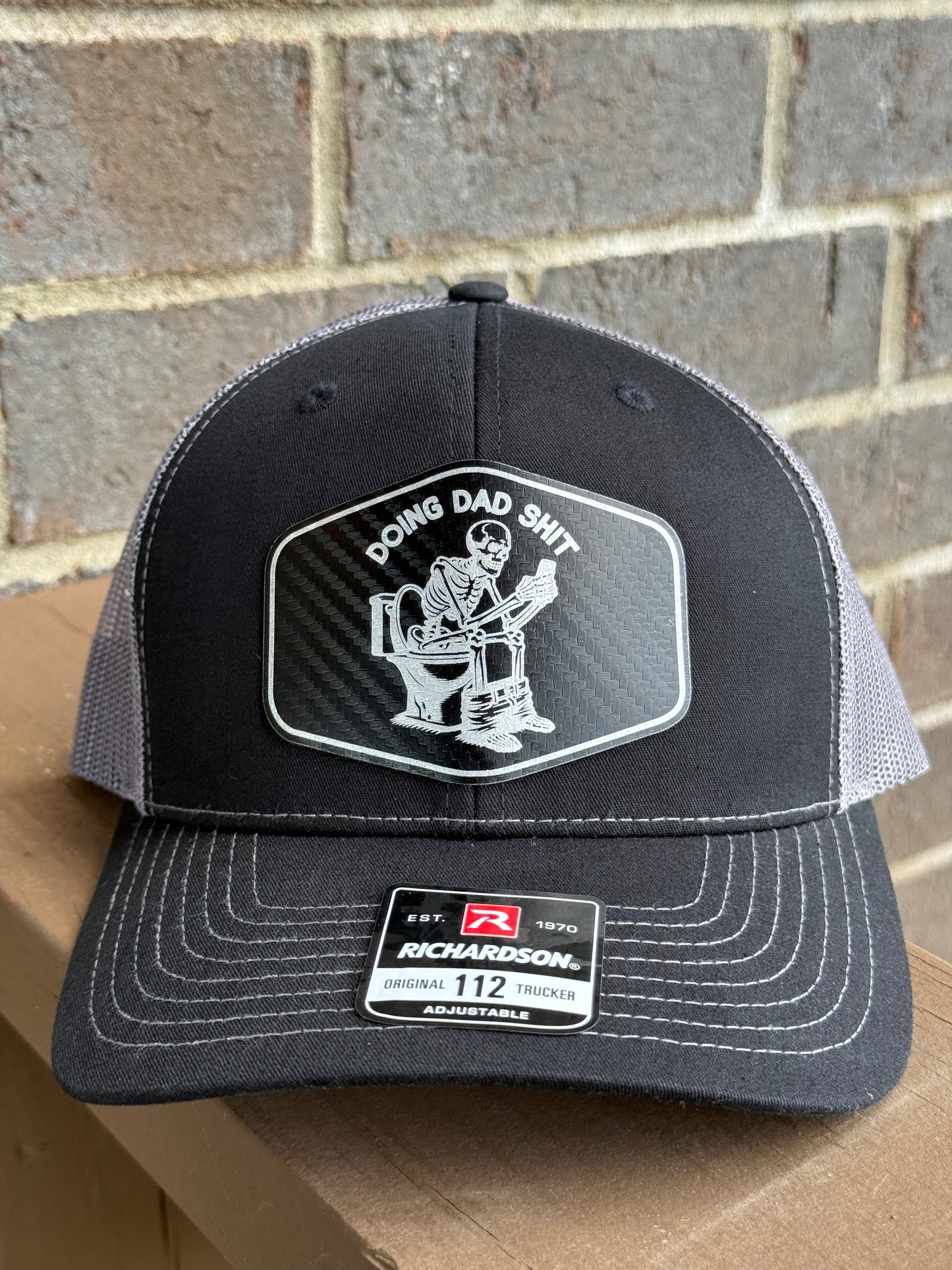 Doing Dad Sh*t – Skeleton Leather Patch Hat