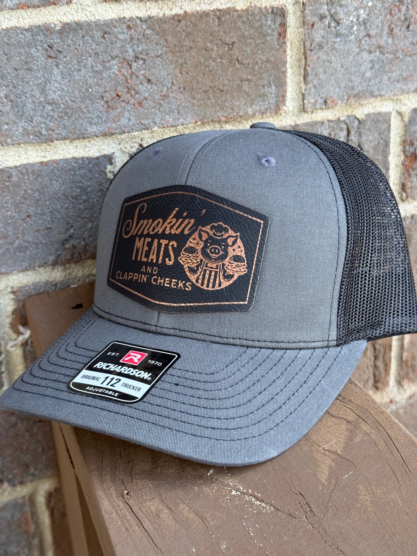 Smokin’ Meats & Clappin’ Cheeks Hat – Richardson 112 Trucker with Patch