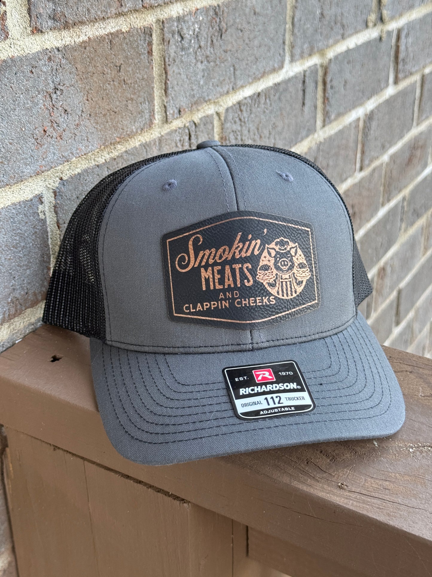 Smokin’ Meats & Clappin’ Cheeks Hat – Richardson 112 Trucker with Patch