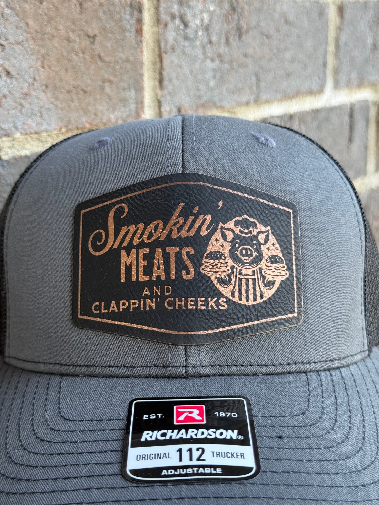 Smokin’ Meats & Clappin’ Cheeks Hat – Richardson 112 Trucker with Patch