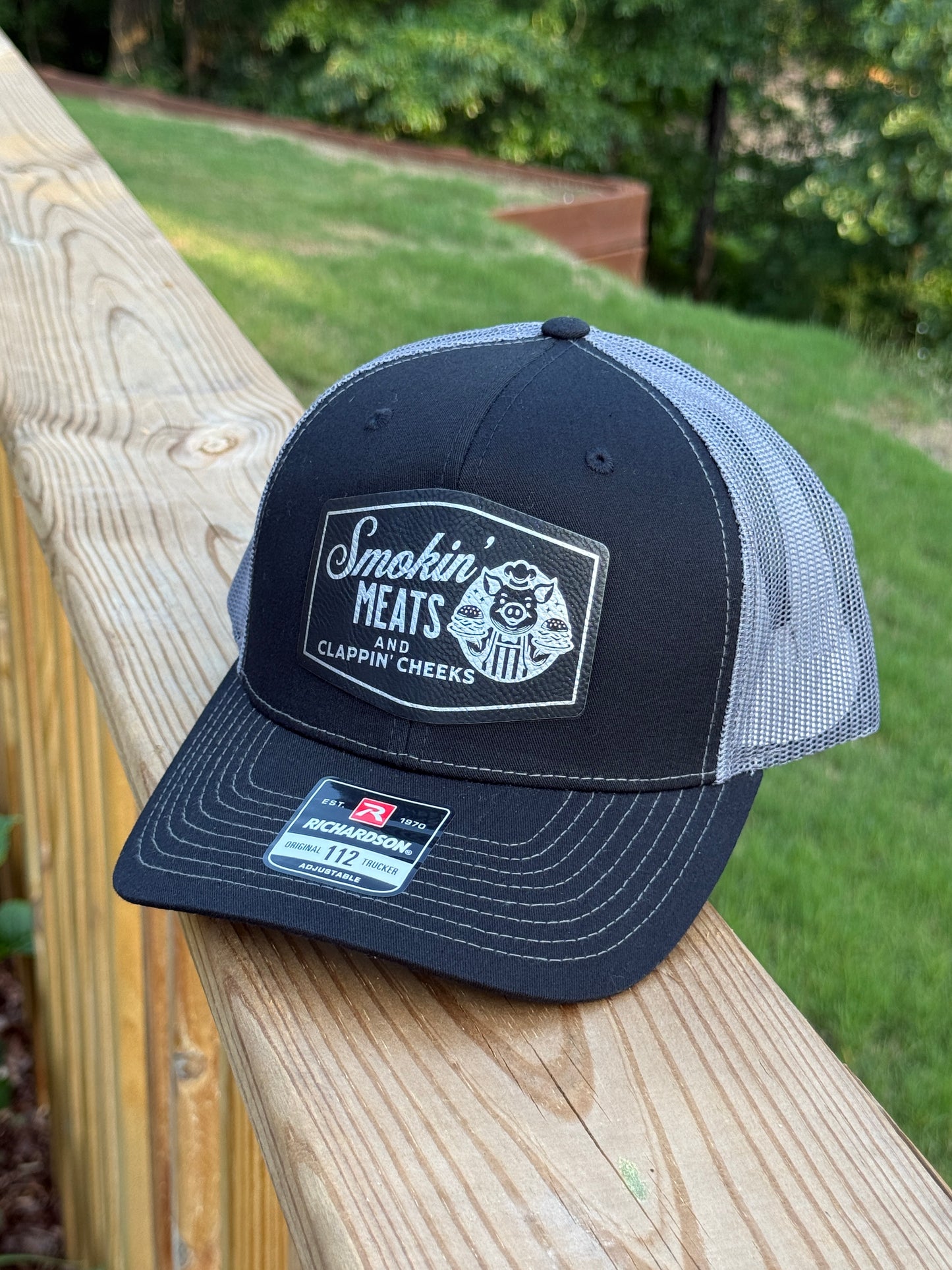 Smokin’ Meats and Clappin’ Cheeks Leather Patch Hat
