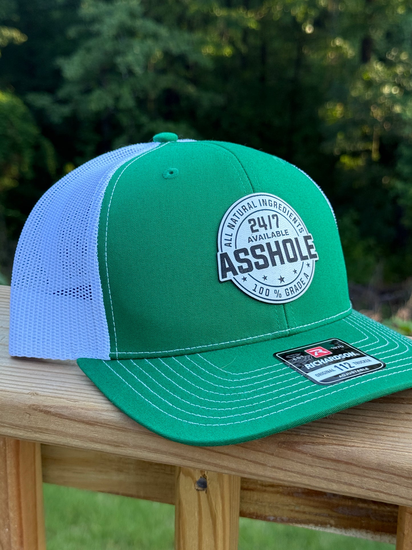 Funny Asshole Trucker Hat Laser Engraved Patch Funny Hat