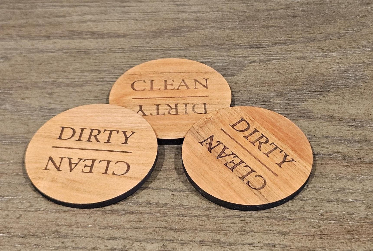 Dishwasher Dirty/ Clean Magnet Hardwood