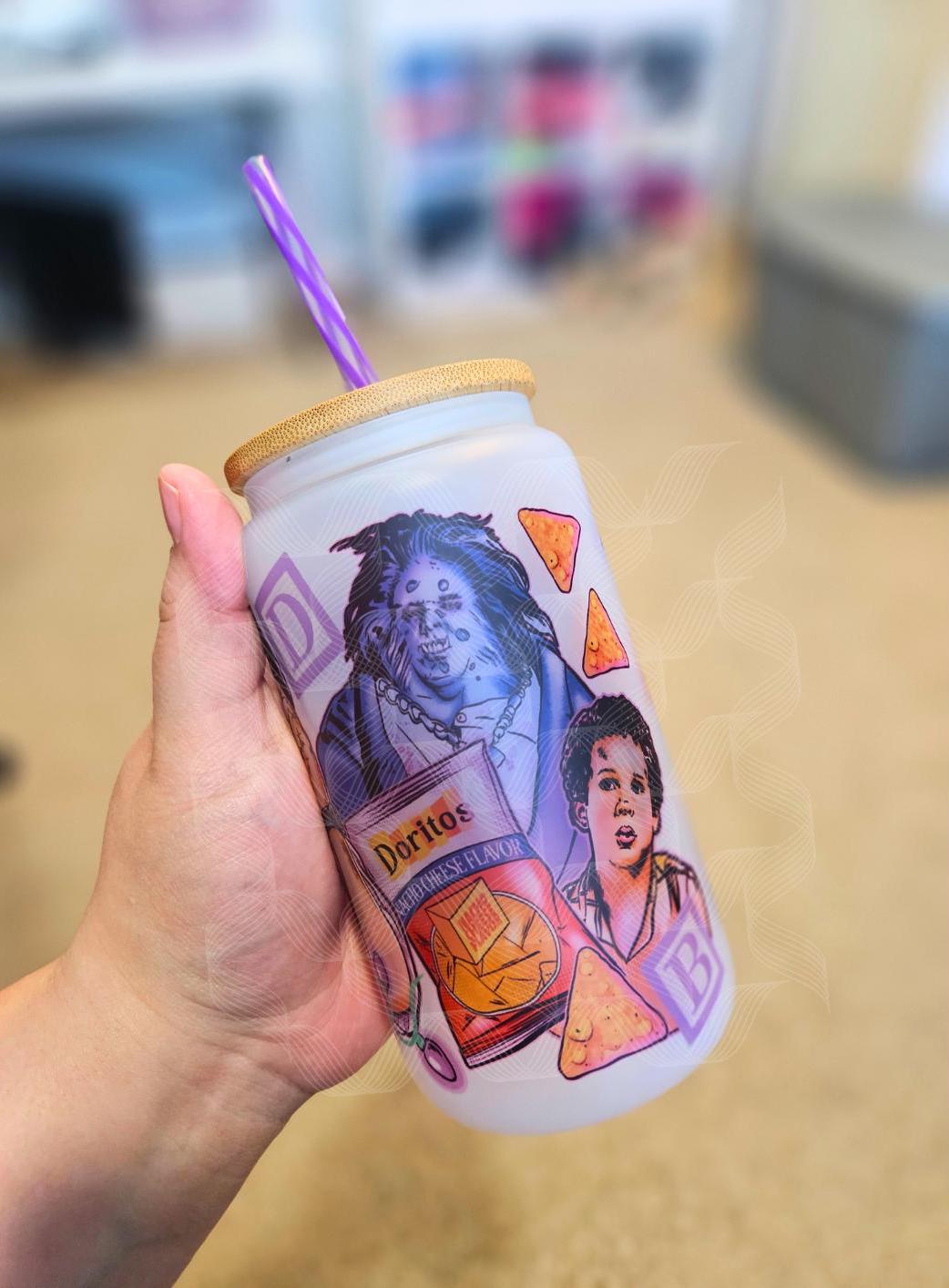 Little Monsters 80's, Maurice, 80’s Movie, Monster, Kids Movie, 90s kid, 80's Movie, Libbey Glass Tumbler