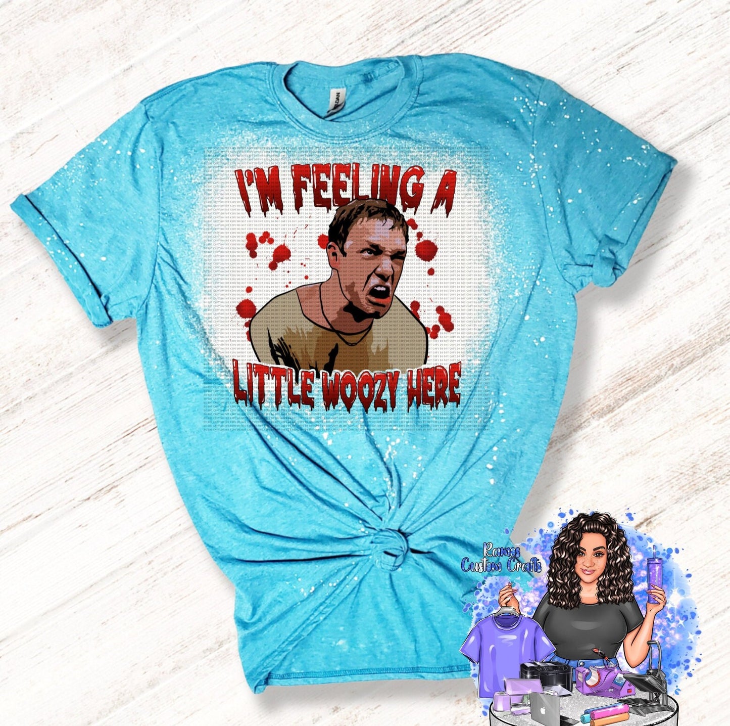 Horror Halloween, I'm Feeling A Little A Little Woozy Here, Stu Macher, Scream Movie Sublimated Bleached Shirt