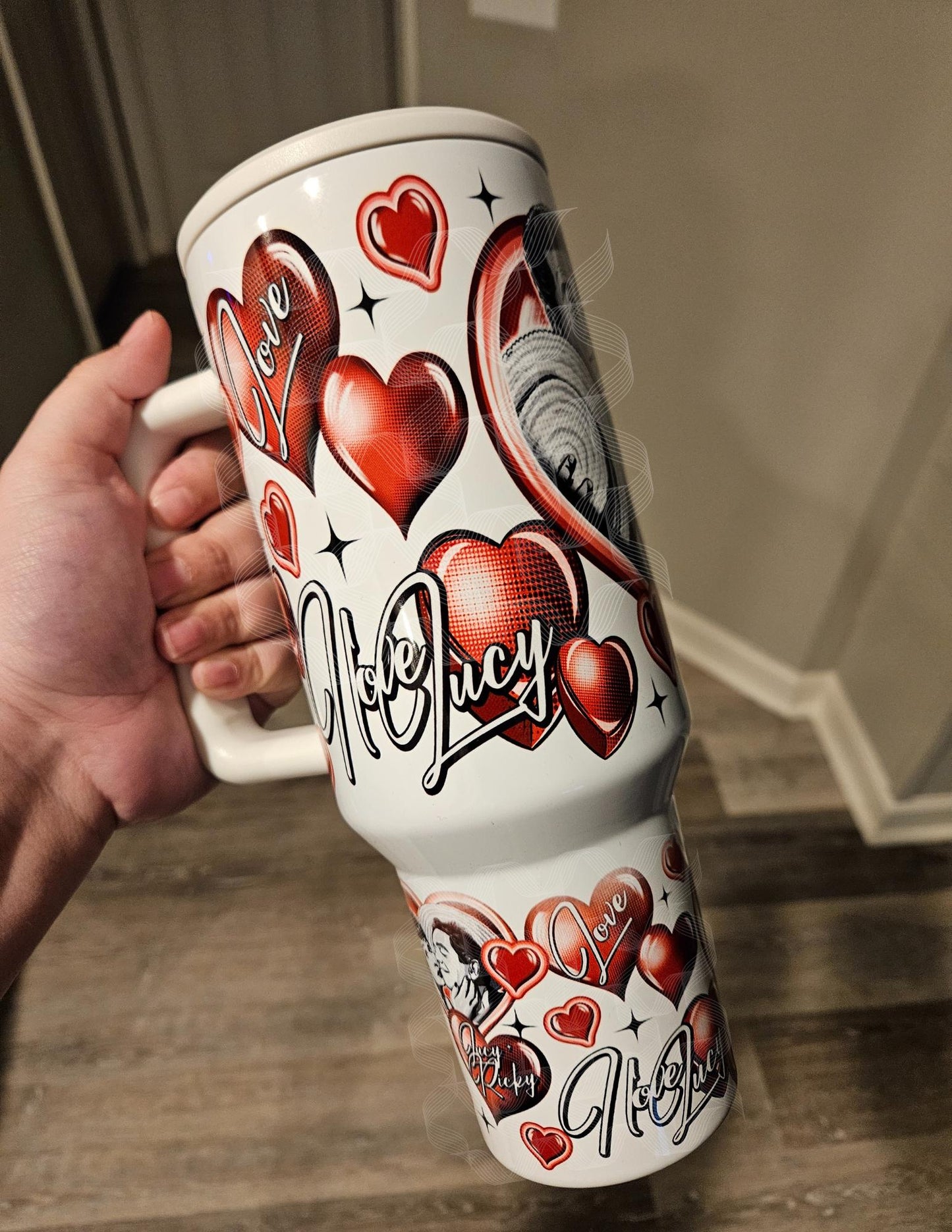 Valentine 50's Classic Tv Show, Lucy, Vintage Tv Show, Vintage Couple 50's, Ricky, 40oz Tumbler Quencher