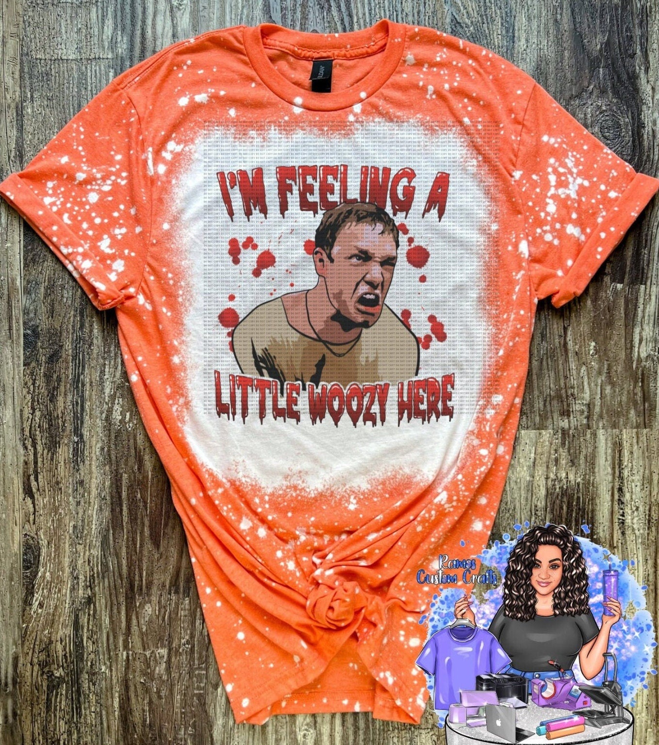 Horror Halloween, I'm Feeling A Little A Little Woozy Here, Stu Macher, Scream Movie Sublimated Bleached Shirt