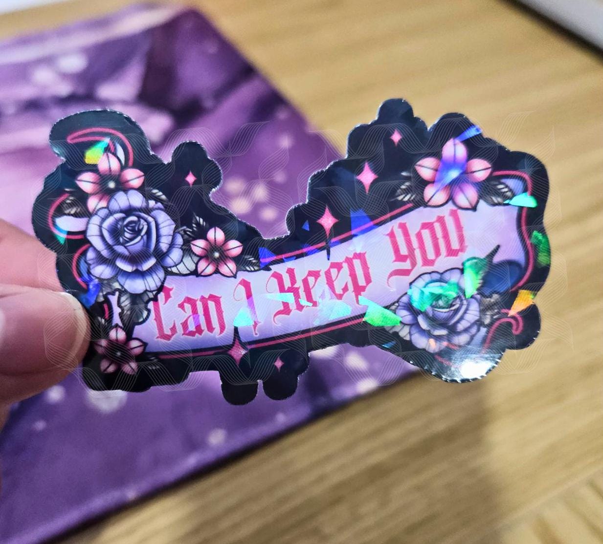 Can I Keep You?.... The Friendly Ghost, 90's Nostalgia Halloween Movie Holographic Laminated Sticker