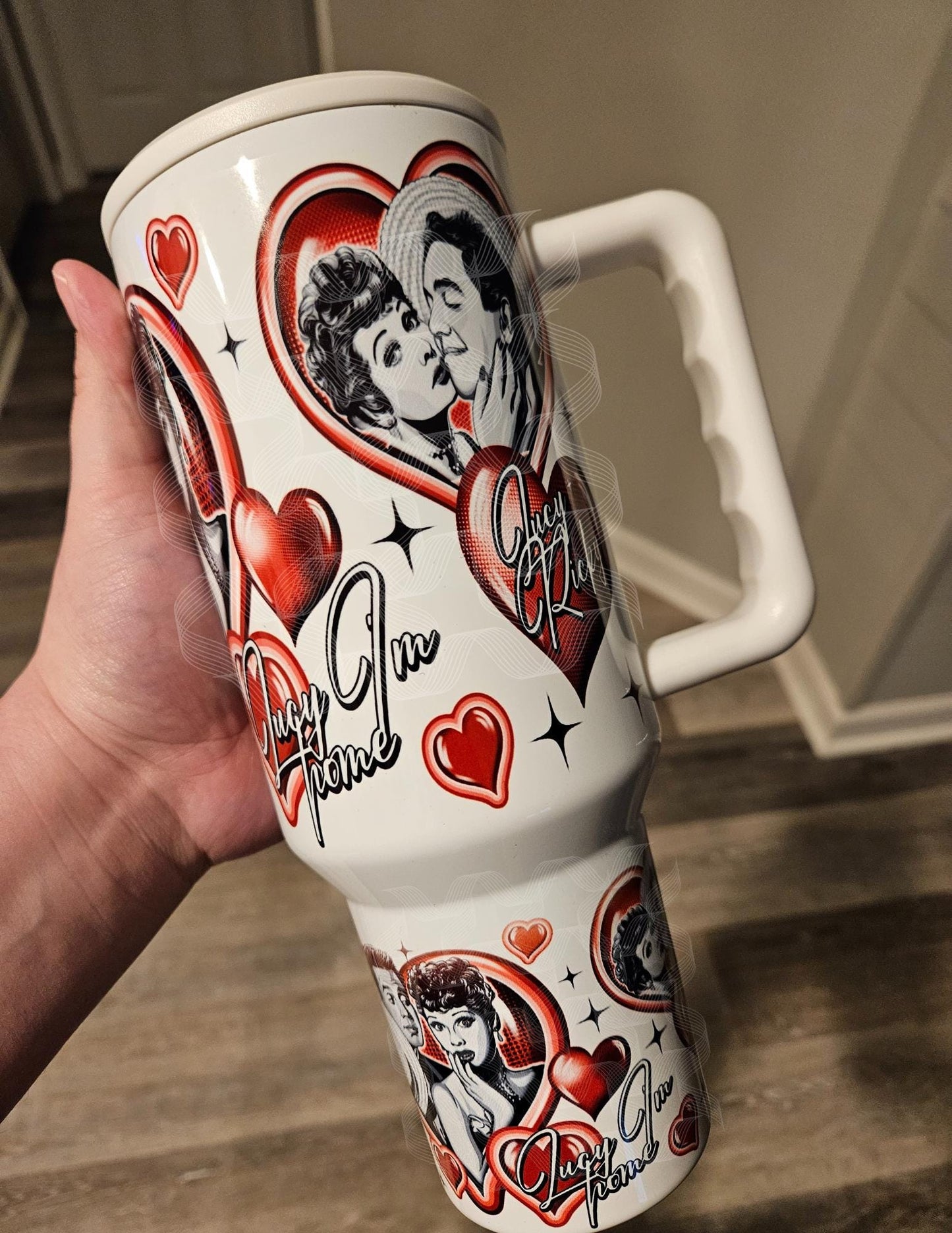 Valentine 50's Classic Tv Show, Lucy, Vintage Tv Show, Vintage Couple 50's, Ricky, 40oz Tumbler Quencher