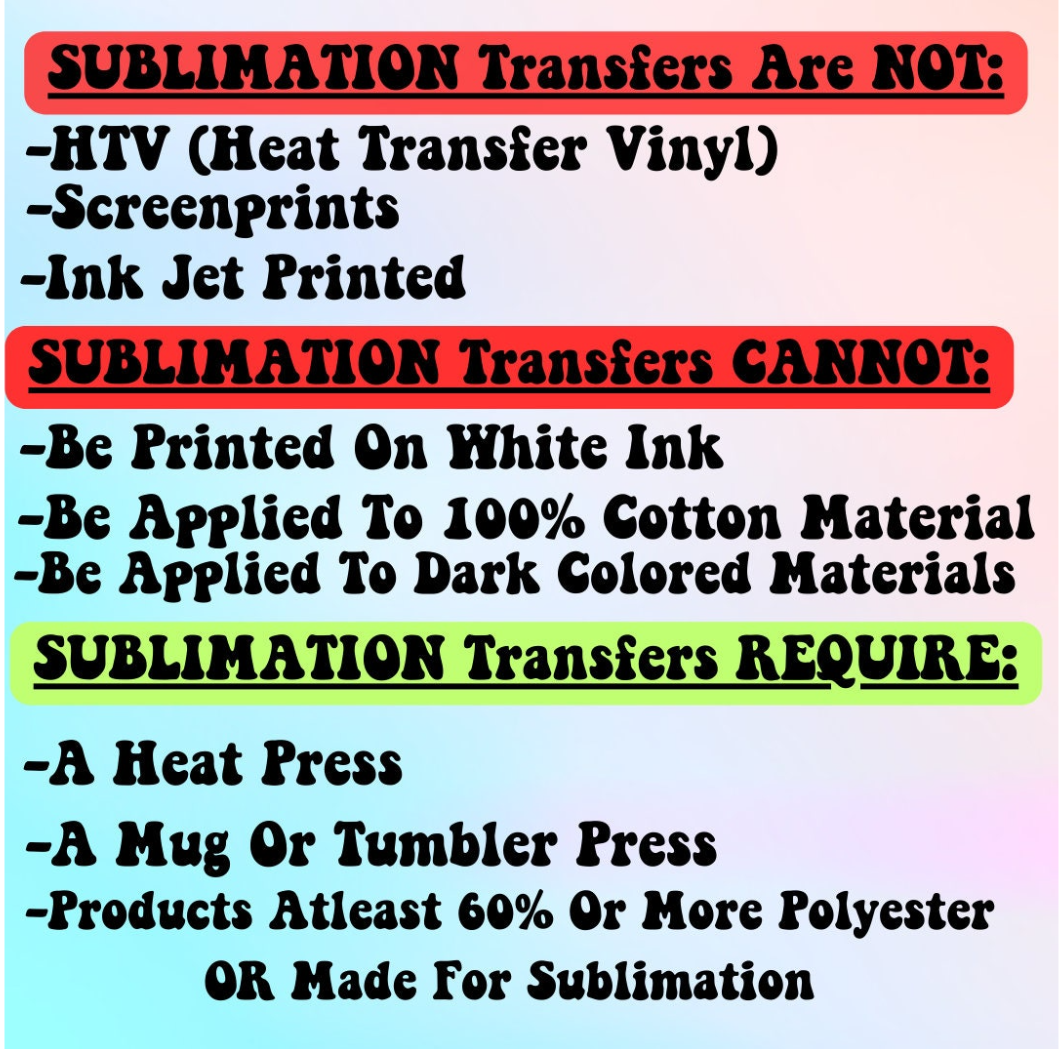 Ready-to-Press Sublimation Print