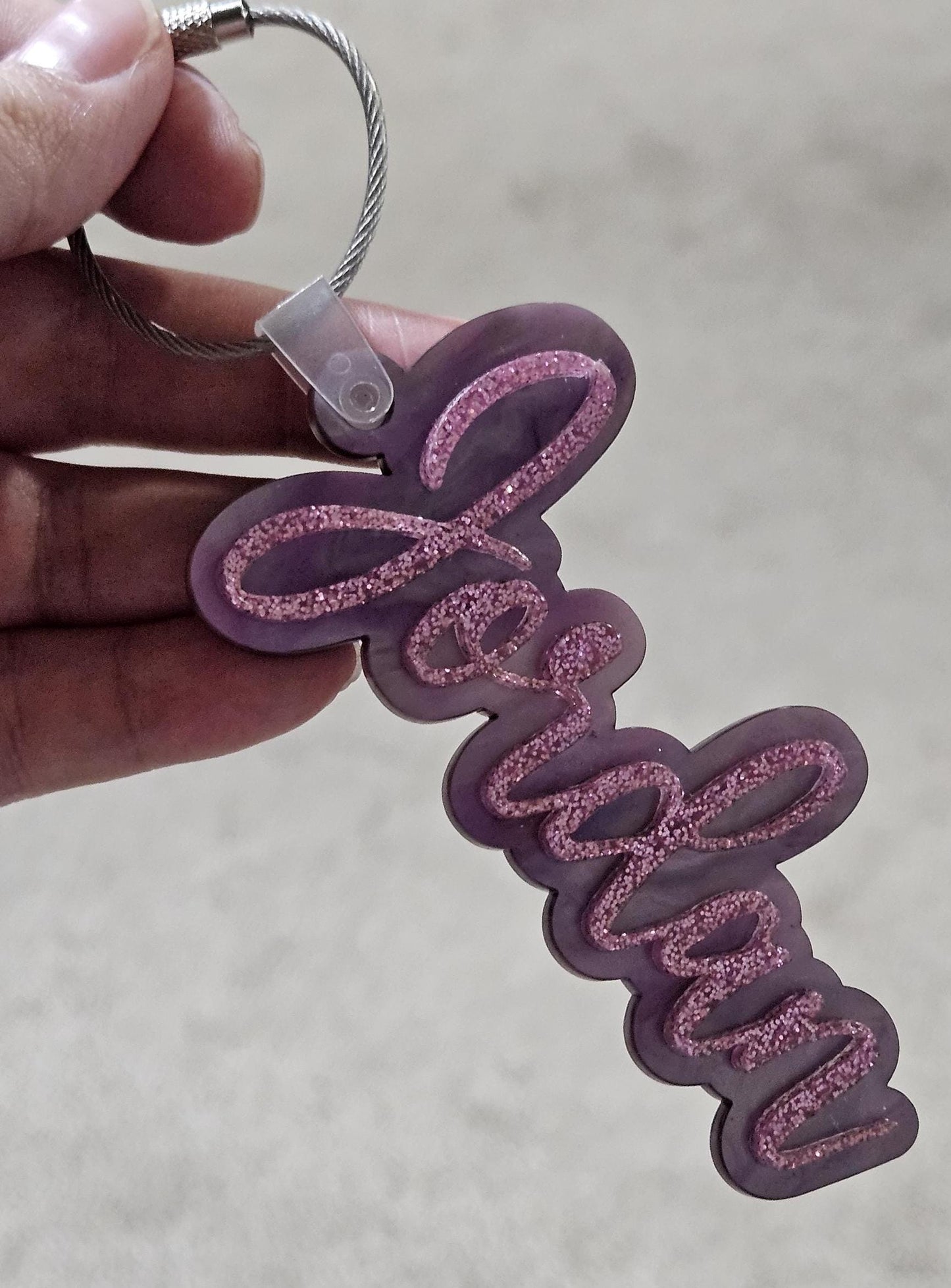 Acrylic Keychain Personalized, Custom Name Charm, School Tag, Backpack, Diaper Bag Tag, Lunchbox Accessories