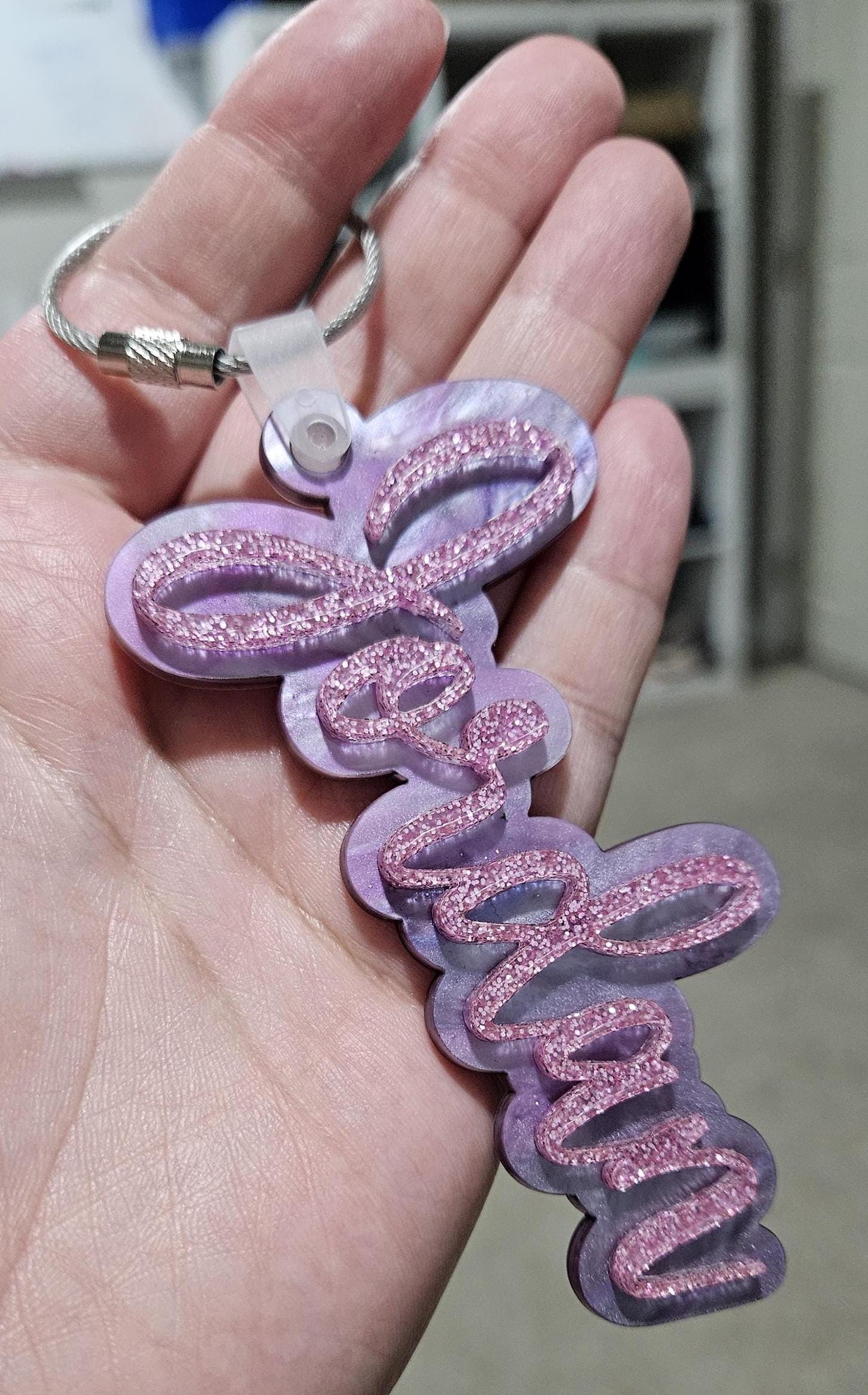 Acrylic Keychain Personalized, Custom Name Charm, School Tag, Backpack, Diaper Bag Tag, Lunchbox Accessories