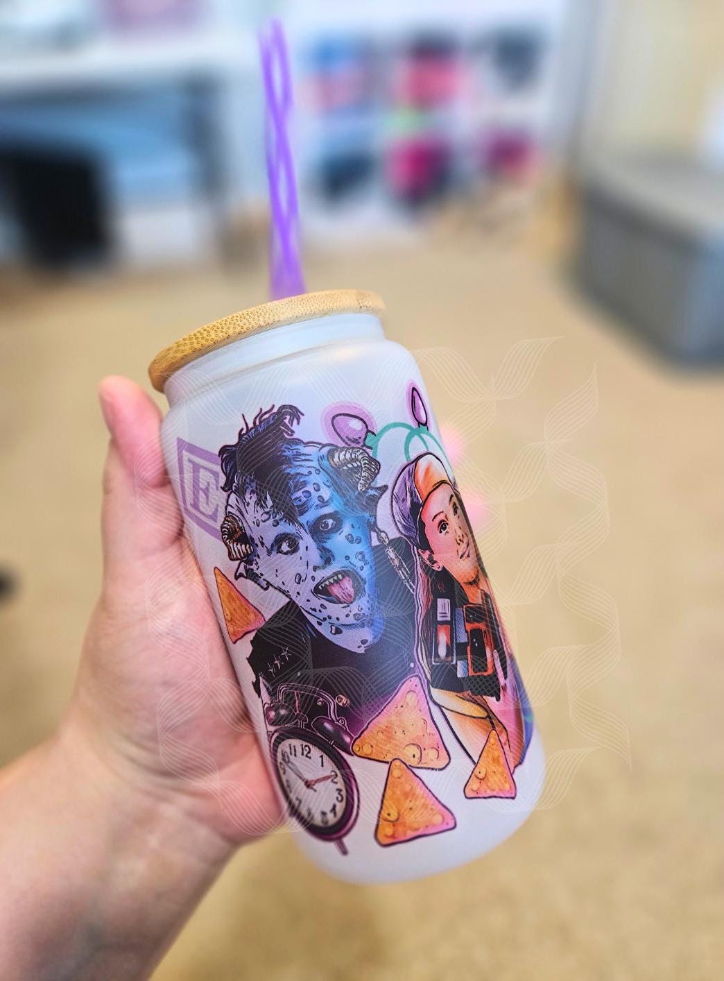 Little Monsters 80's, Maurice, 80’s Movie, Monster, Kids Movie, 90s kid, 80's Movie, Libbey Glass Tumbler
