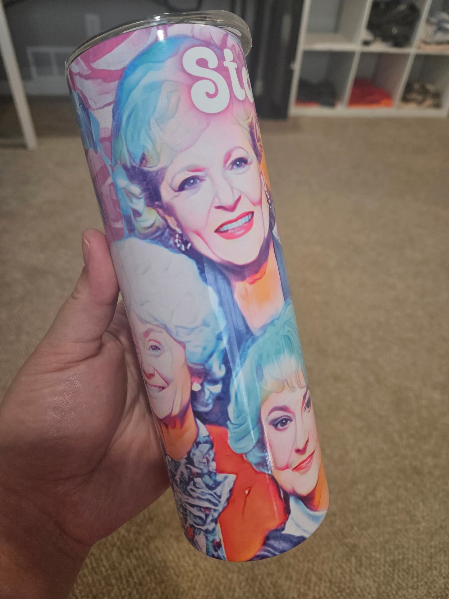 Stay Golden, Golden Girls, Vibrant Colored 20oz Tumbler W/Matching Neoprene Car Coasters