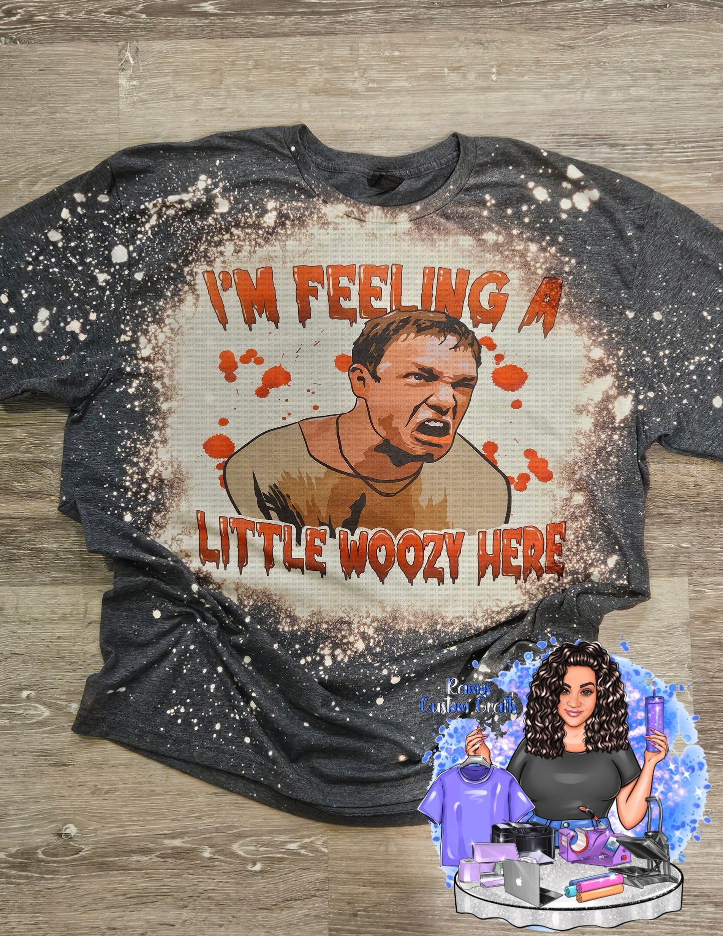 Horror Halloween, I'm Feeling A Little A Little Woozy Here, Stu Macher, Scream Movie Sublimated Bleached Shirt