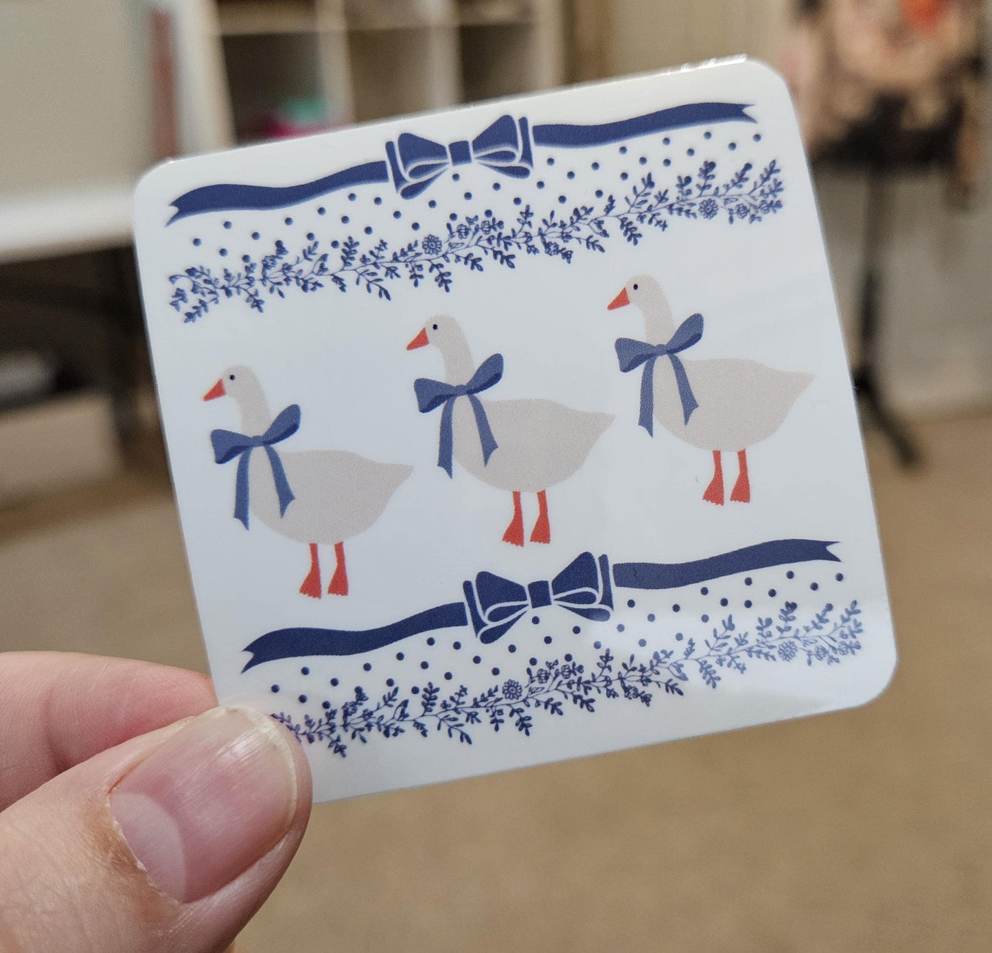 Vintage 80's Goose Vinyl Laminated Sticker, Vintage Goose, Goose Themed, Goose Sticker