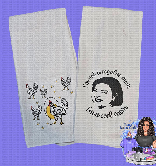 Roseanne Tv Show Sitcom, 90's Tv Show, Chicken Egg Design, Roseanne Themed 1 or 2 Pack Waffle Weave Kitchen Towels