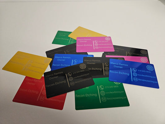 Anodized Aluminum Business Cards