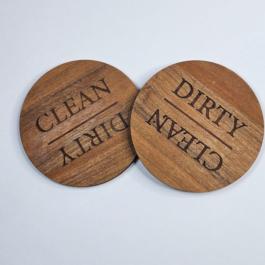 Dishwasher Dirty/ Clean Magnet Hardwood