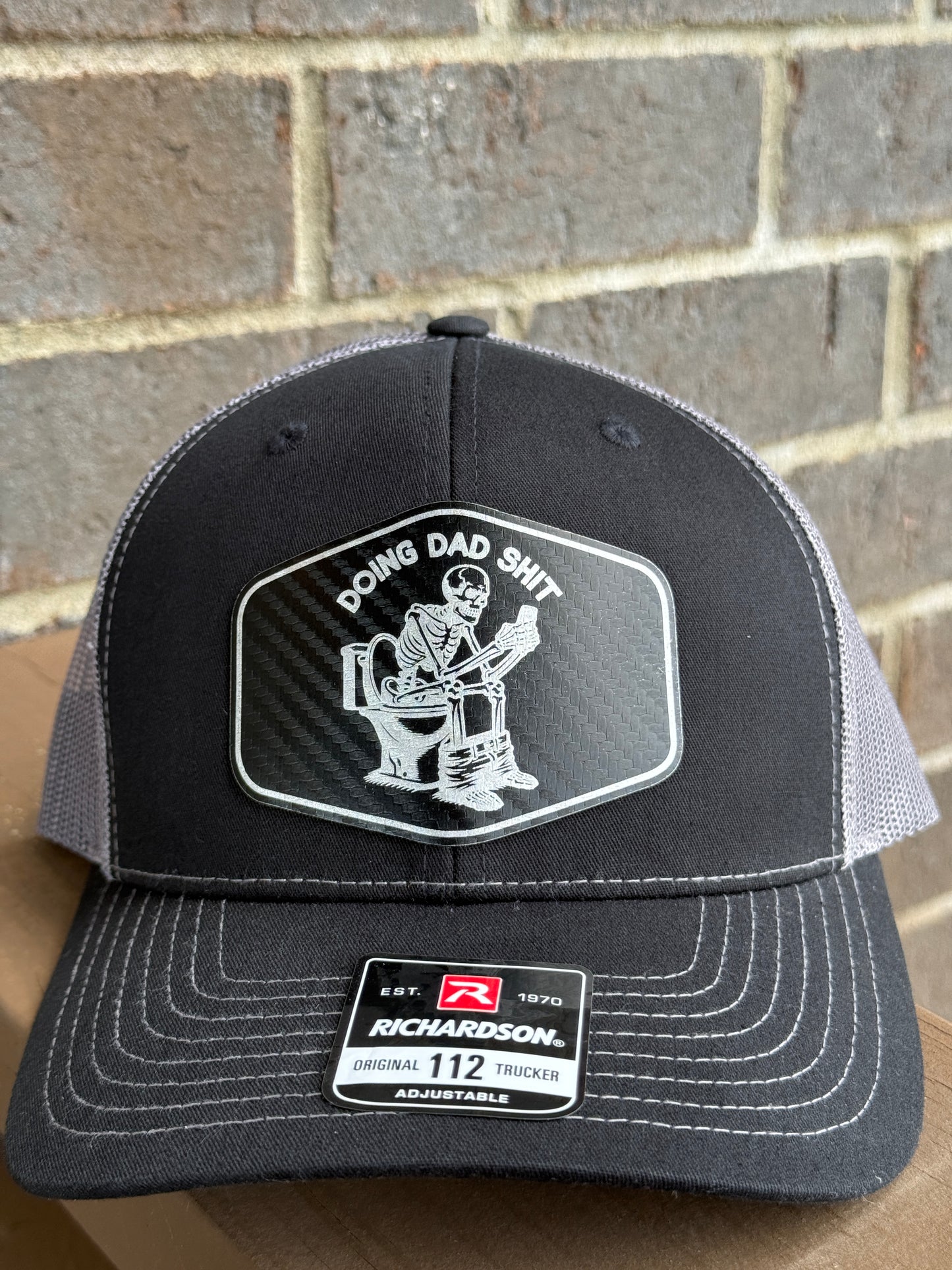 Doing Dad Sh*t – Skeleton Leather Patch Hat