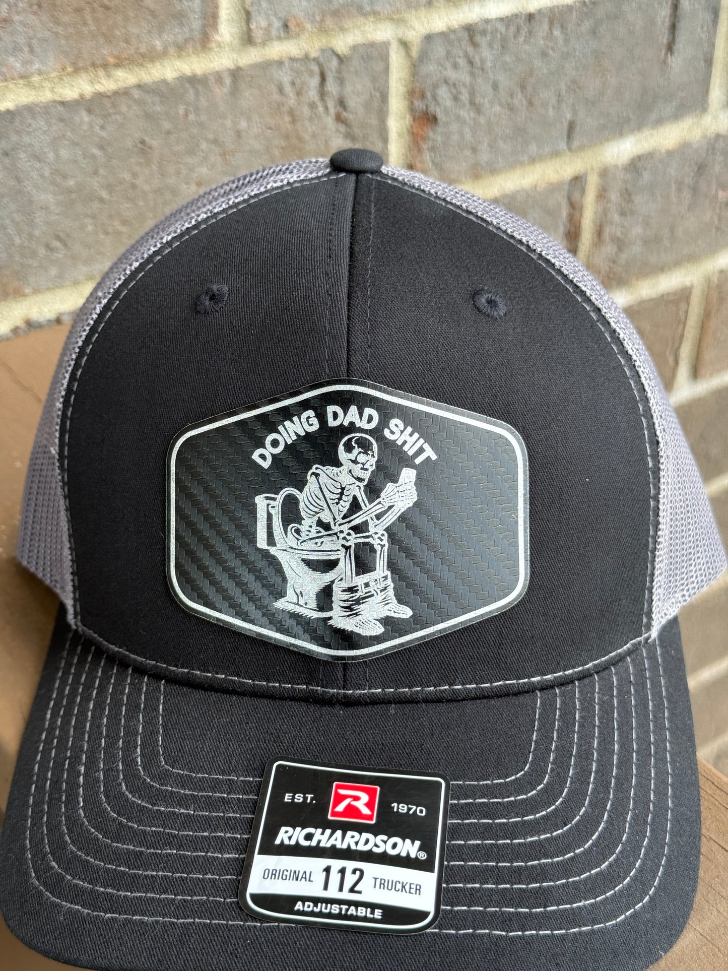 Doing Dad Sh*t – Skeleton Leather Patch Hat