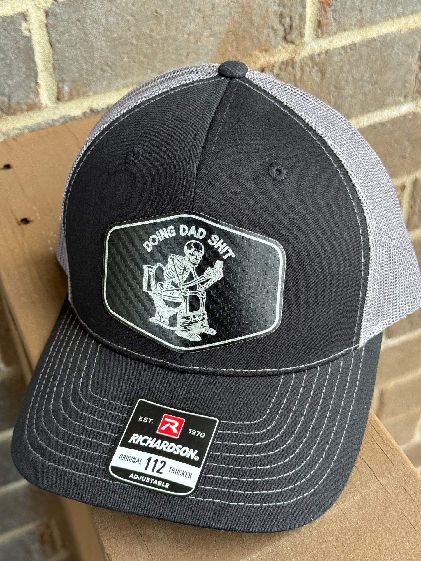 Doing Dad Sh*t – Skeleton Leather Patch Hat