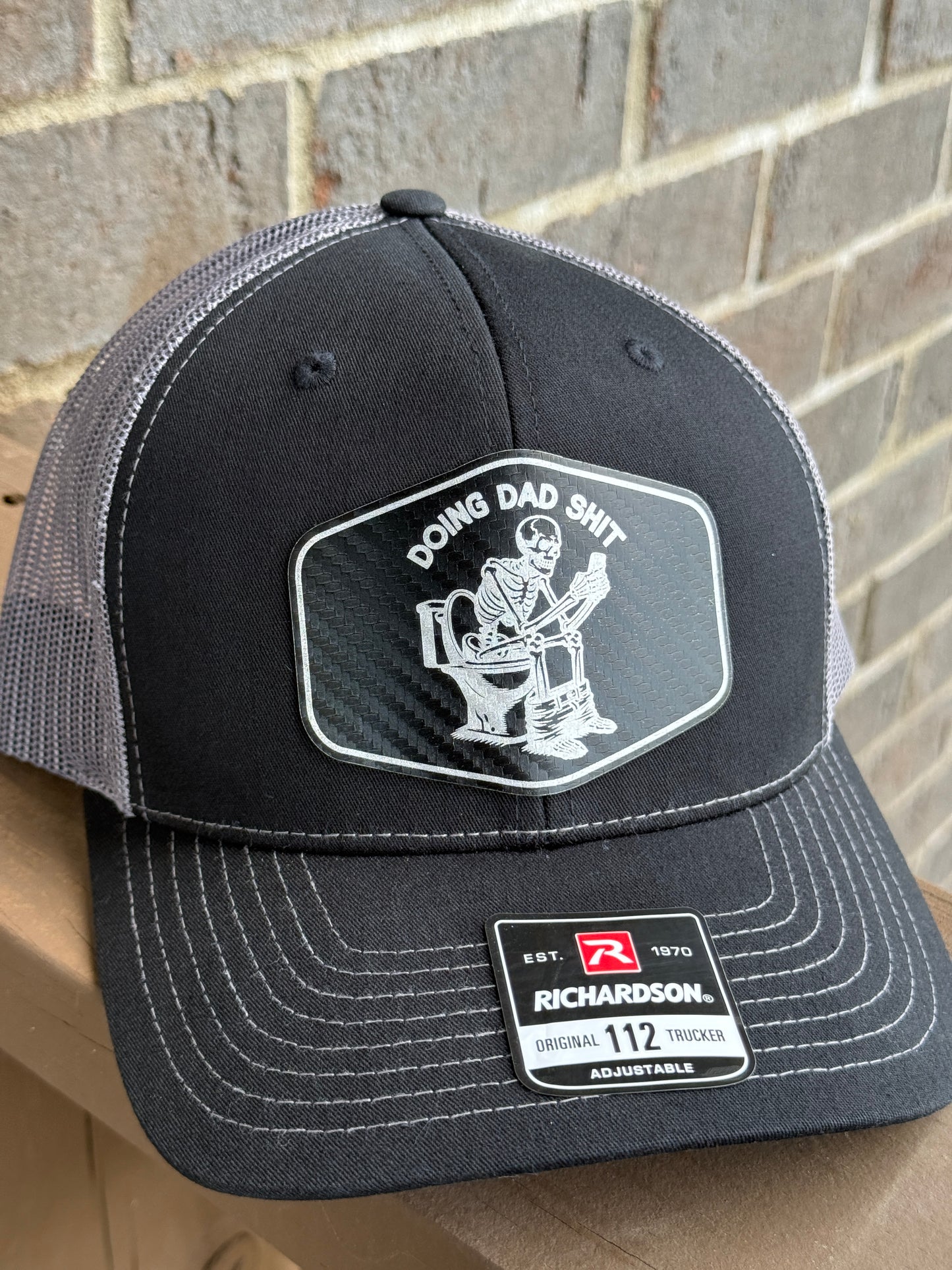 Doing Dad Sh*t – Skeleton Leather Patch Hat
