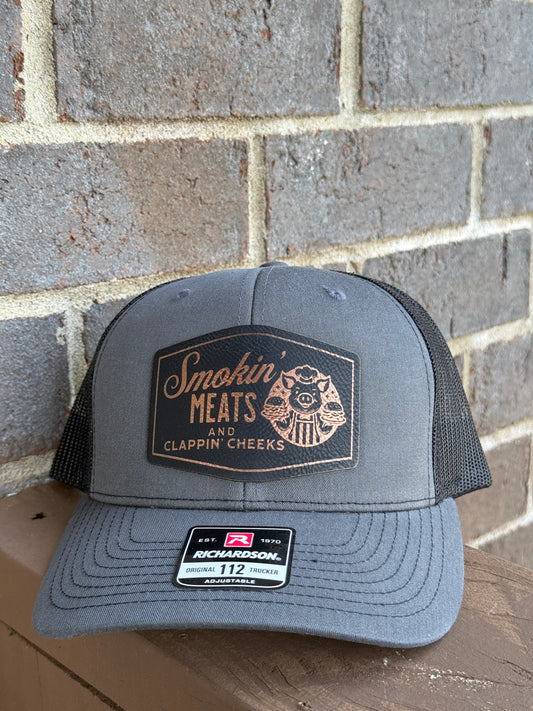 Smokin’ Meats & Clappin’ Cheeks Hat – Richardson 112 Trucker with Patch
