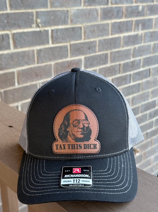 Tax This Dick Hat – Funny Leather Patch Richardson 112 Trucker Cap