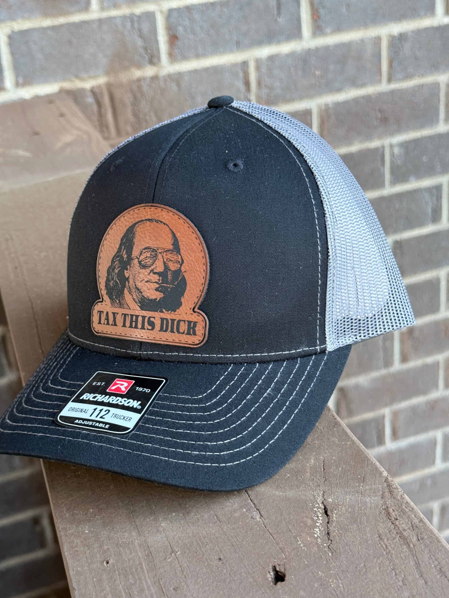 Tax This Dick Hat – Funny Leather Patch Richardson 112 Trucker Cap