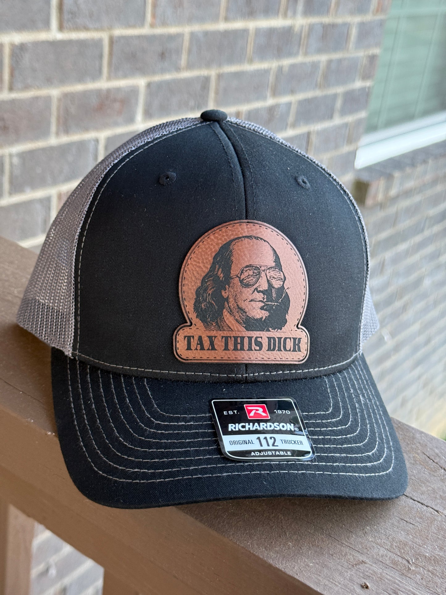 Tax This Dick Hat – Funny Leather Patch Richardson 112 Trucker Cap