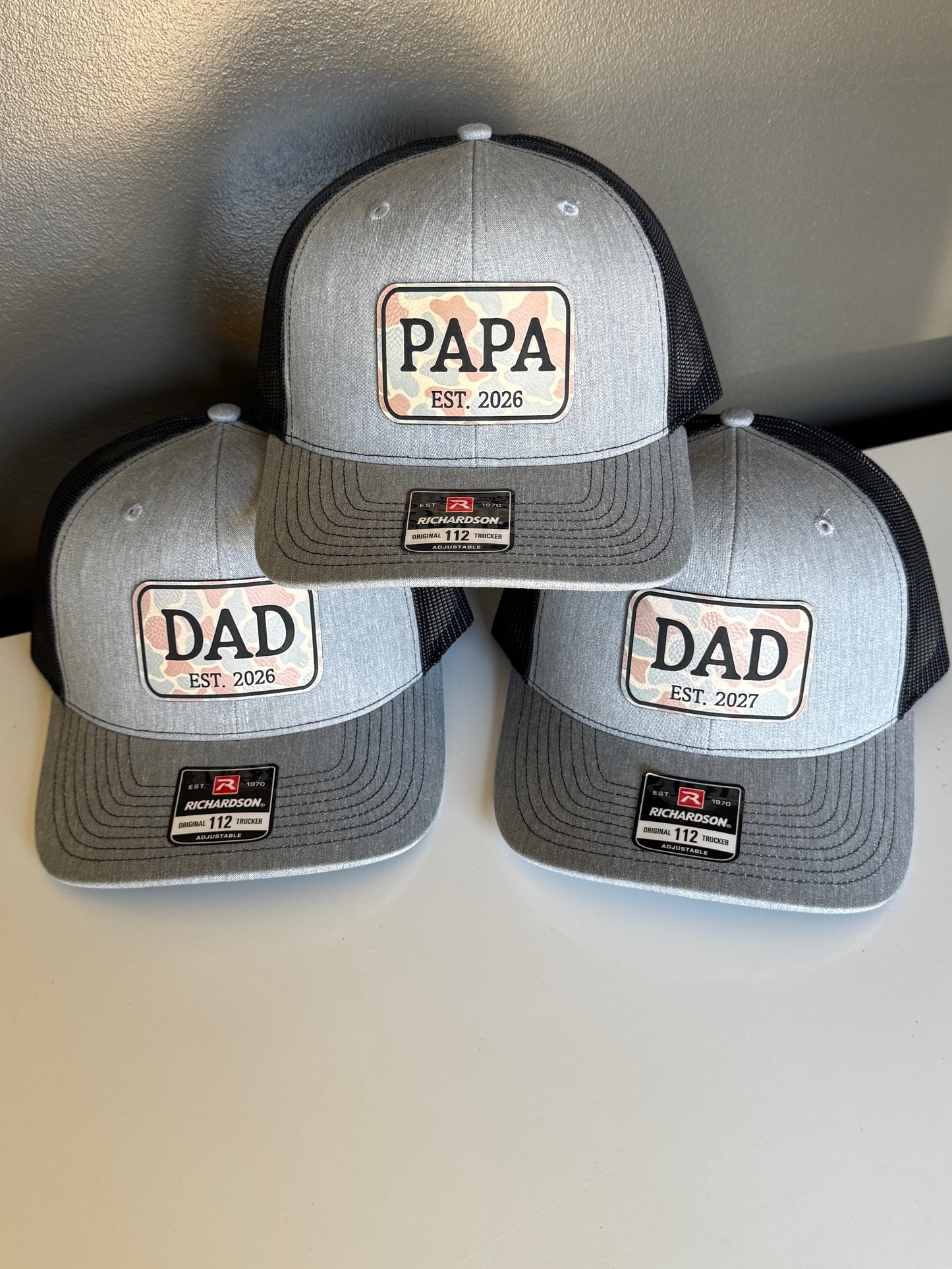 Laser Engraved Leather Patch Hat Personalized Dad & Papa Gift