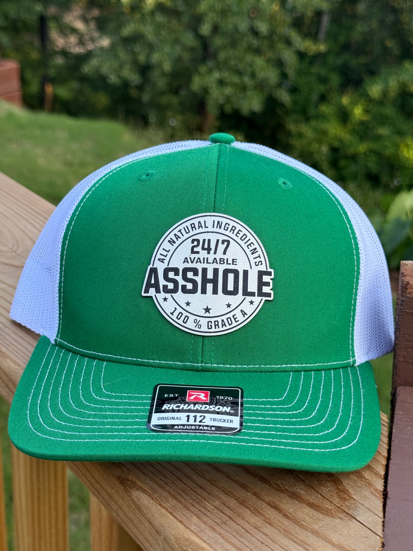 Funny Asshole Trucker Hat Laser Engraved Patch Funny Hat