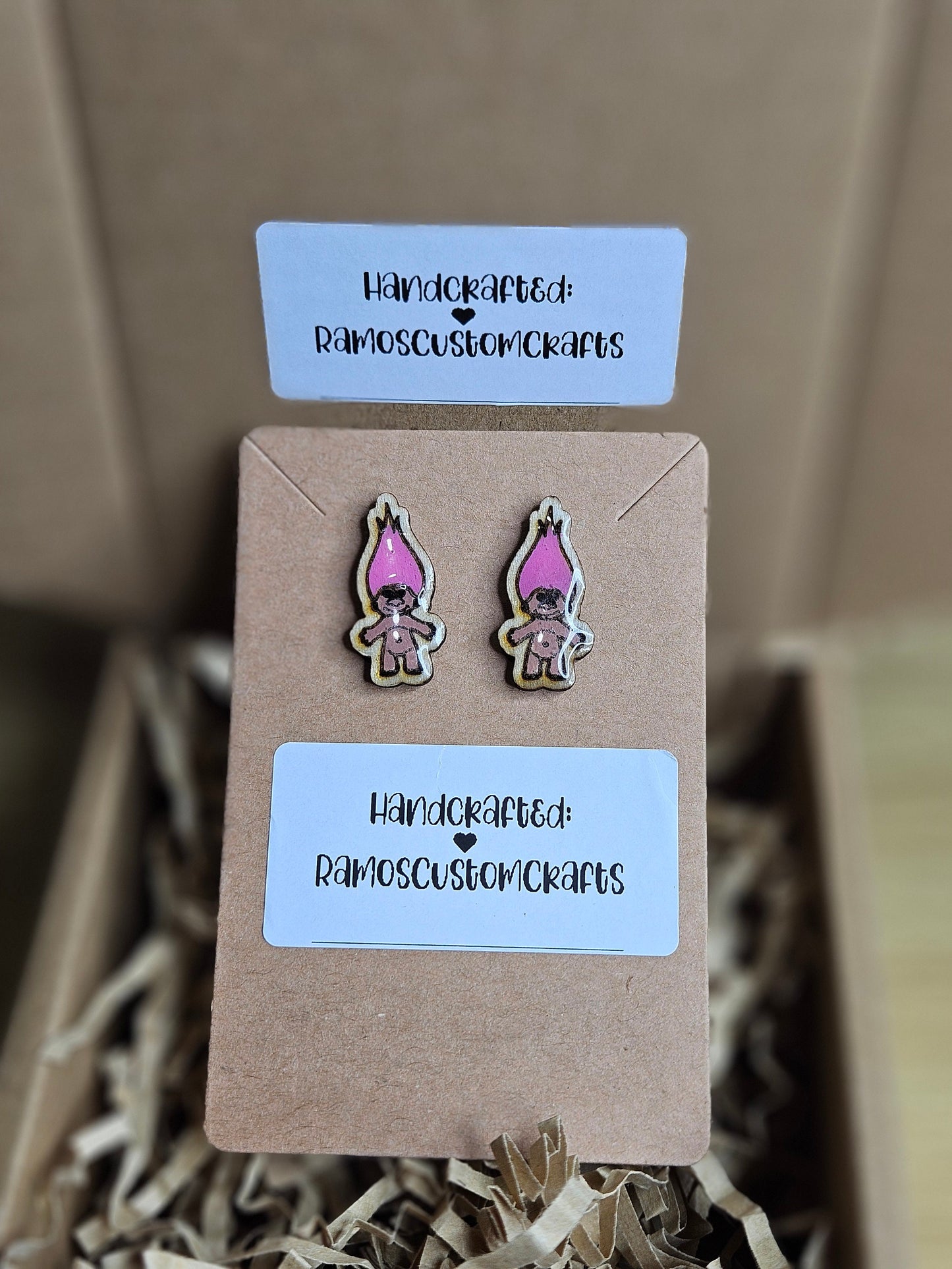 Mega Nostalgic 90s Things Stud Hand-Painted, Handmade Earrings, Lightweight Wood Nostalgic 80s 90s 00s Babies Stud Earrings