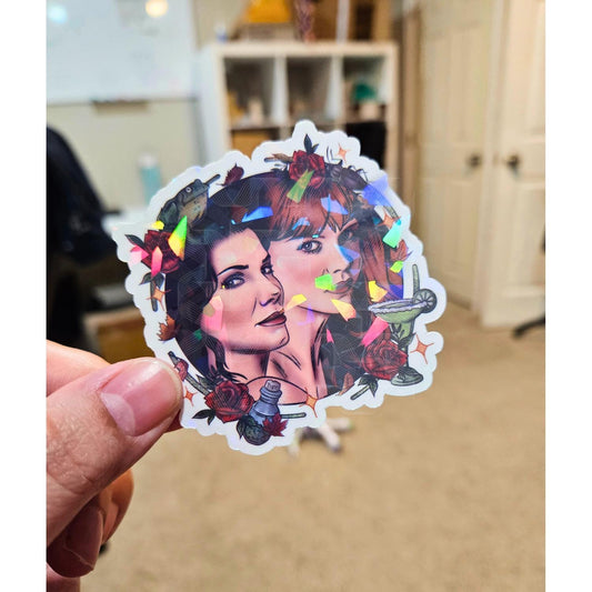Witches Stickers, Witches Halloween, Practical Magic, Owens Sister, Midnight Margaritas, Laminated Holographic Sticker
