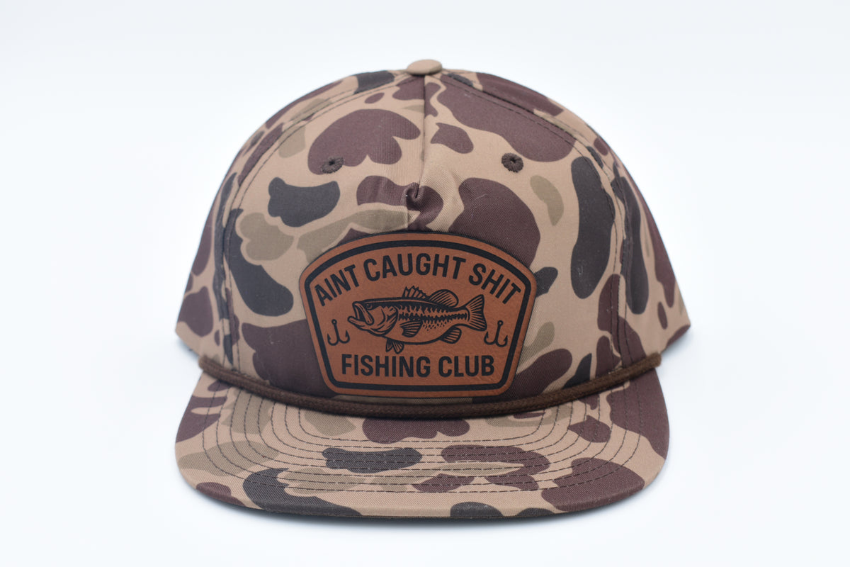 Ain’t Caught Shit Fishing Club Leather Patch Hat