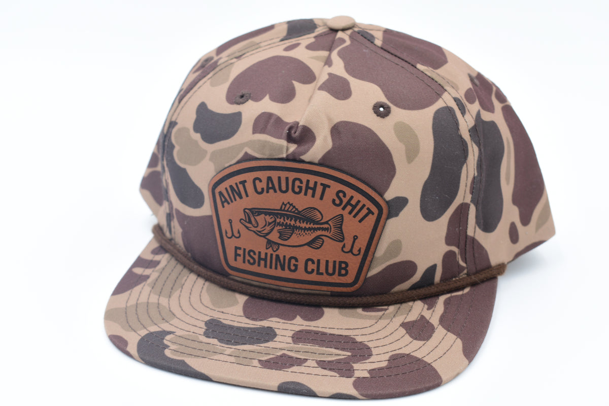 Ain’t Caught Shit Fishing Club Leather Patch Hat
