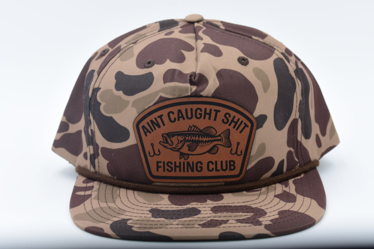 Ain’t Caught Shit Fishing Club Leather Patch Hat