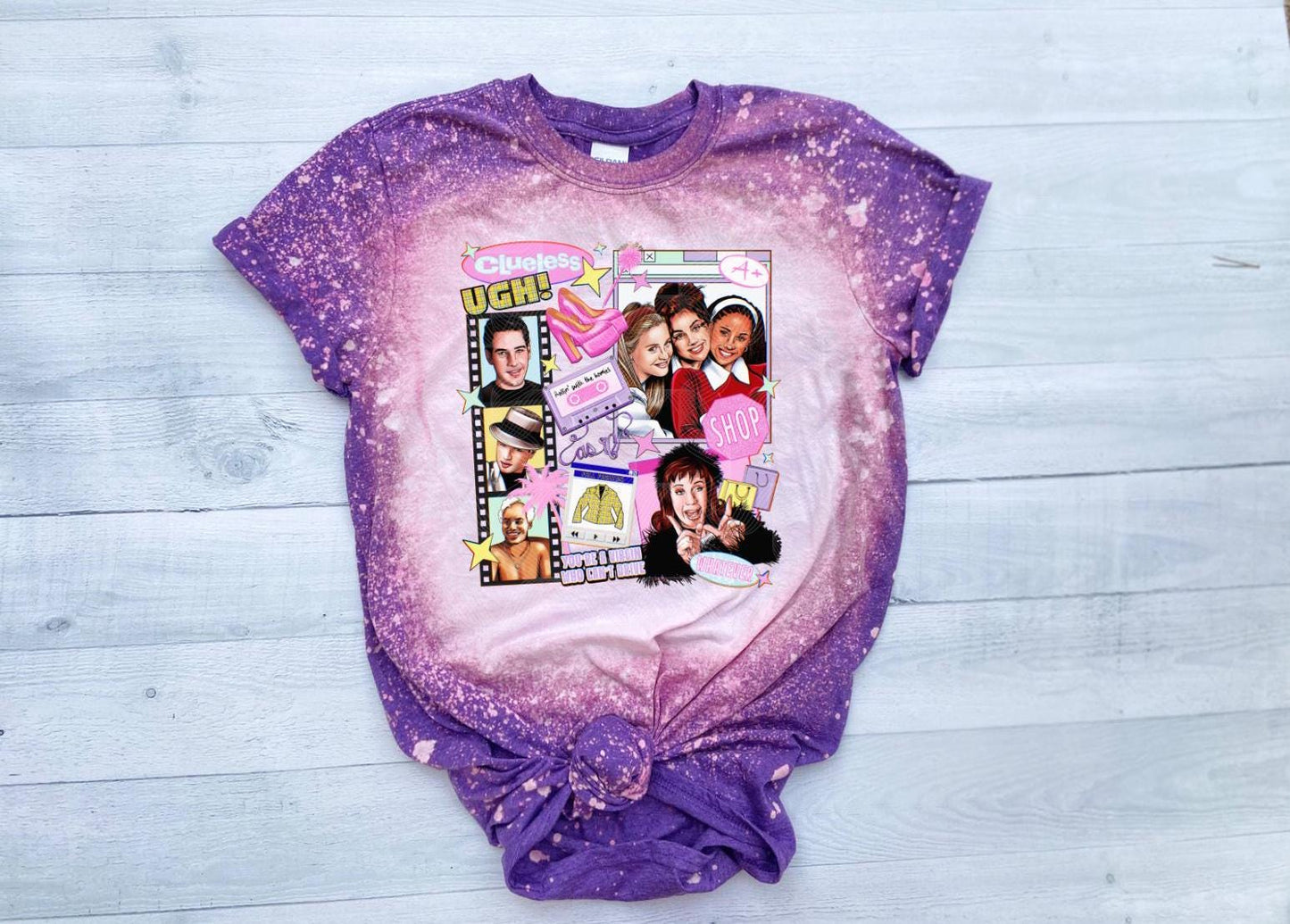 90's Classic Movie, As If, Whatever, Totally Clueless, Cher, 90's Girly, Unisex Bleached Shirt