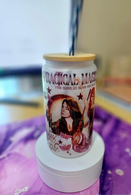 Practical Magic, Always Throw Spilled Salt Over Your Left Shoulder, Witchy Quencher, There's A Little Witch In All Of Us, Libbey Glass Mug