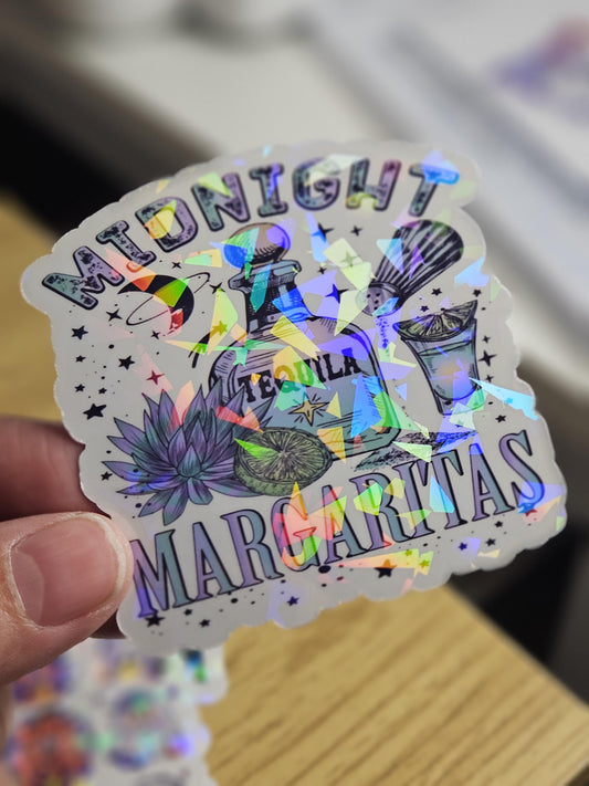 Witchy Sticker, Midnight Margaritas, Halloween Witches Movie, Practical Magic Laminated Holographic Sticker